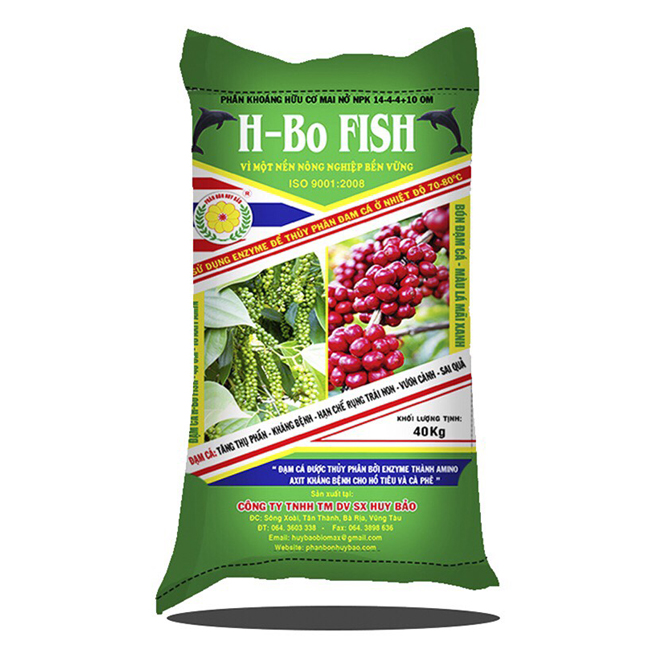 Phân khoáng hữu cơ - Mai nở NPK 14-4-4 +10 OM H-BO FISH